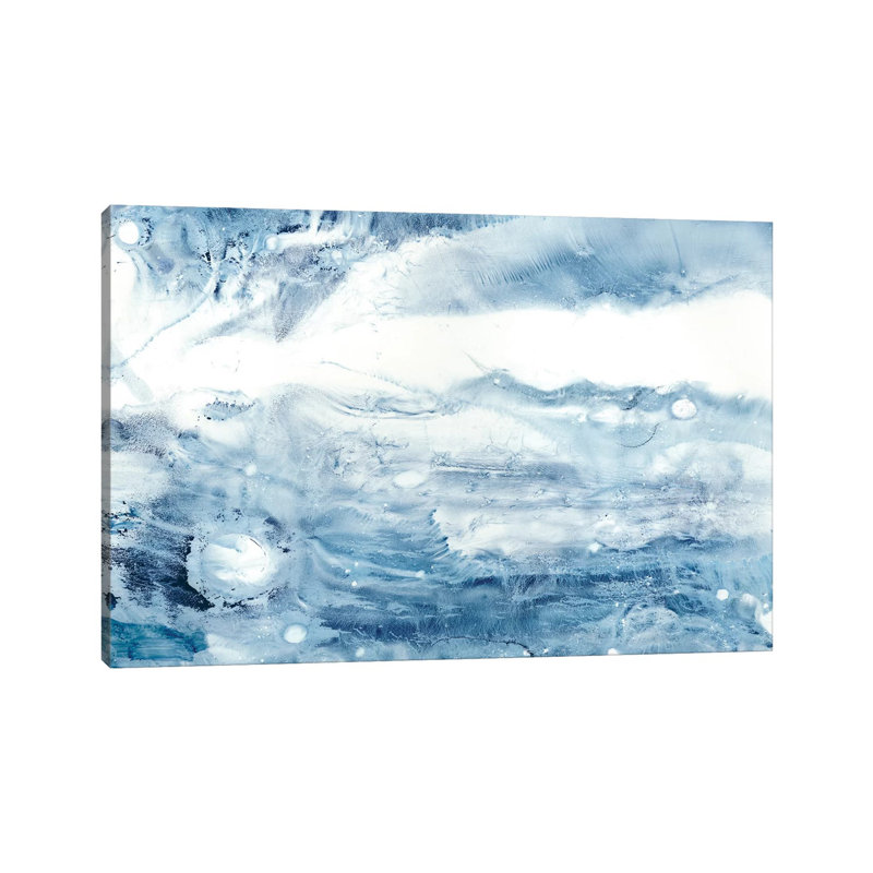"Indigo Tides III" par Ethan Harper, reproduction d’art, Toile tendue, Pas de tapis, H 32 po x l 48 po x 1,5 po