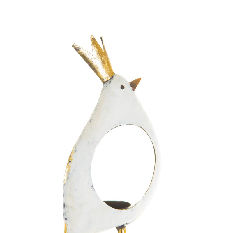 Porte-bougie oiseau doré