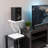 VIVO Universal White 12" Tensegrity Speaker Stand, Floating Tabletop Platform