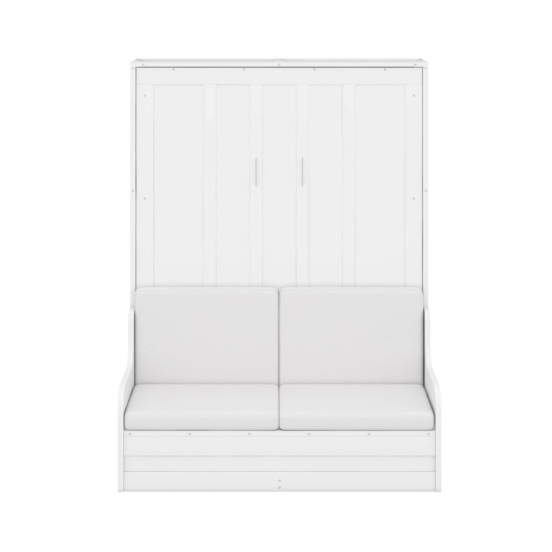 Grand lit escamotable avec coussin, Blanc
