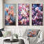 Magnolias, ensemble de 3 pièces d'art acrylique multicolore-744221856-744221871