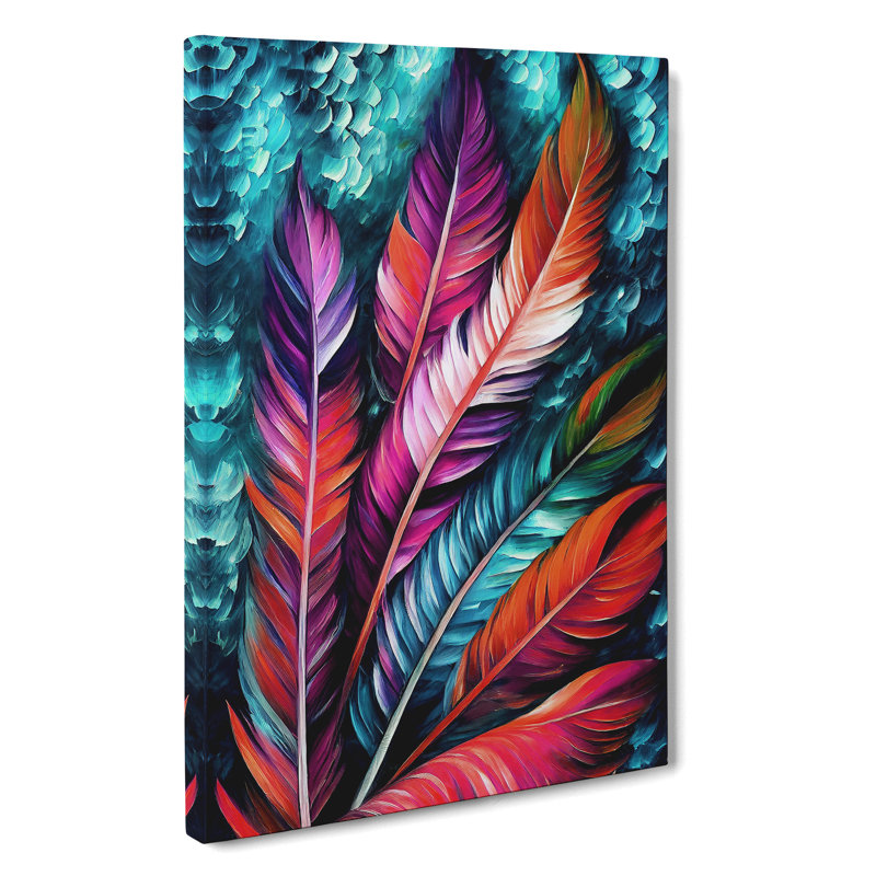Beautiful Feathers No.5 - Unframed - Wrapped Canvas, 76cm H x 50cm W x 3cm D