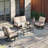 Salem 4-Person Front Porch Furniture Set with Swivel Lounge Chairs