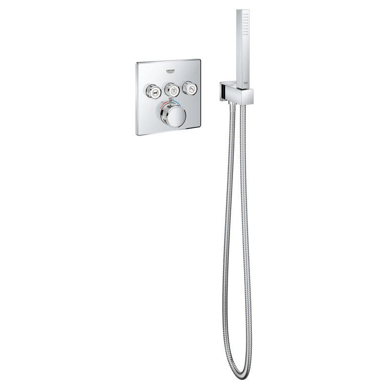 Garniture thermostatique Grohtherm® SmartControl à triple fonction avec module de commande, Chrome étoilé