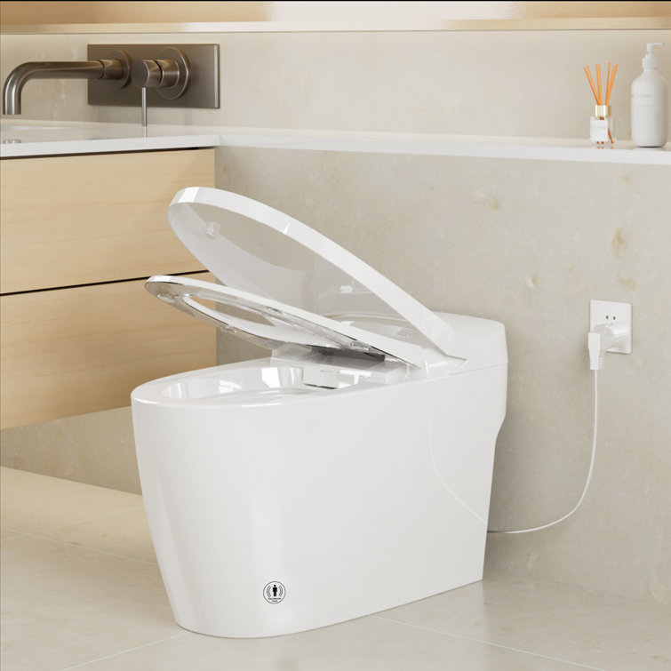 SUPERFLO Smart Tankless Toilet with Auto Flush, One-Piece Smart