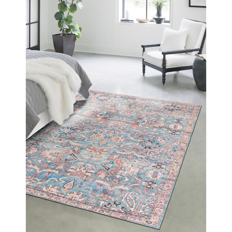 Tapis bleu Enger, Rectangle 3 pi 3 po x 5 pi 3 po
