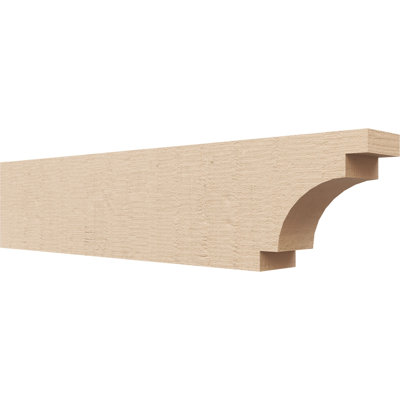 Timberthane Rough Cedar Faux Wood Mediterranean Rafter Tail, 4"W x 8"H x 36"L, Primed Tan