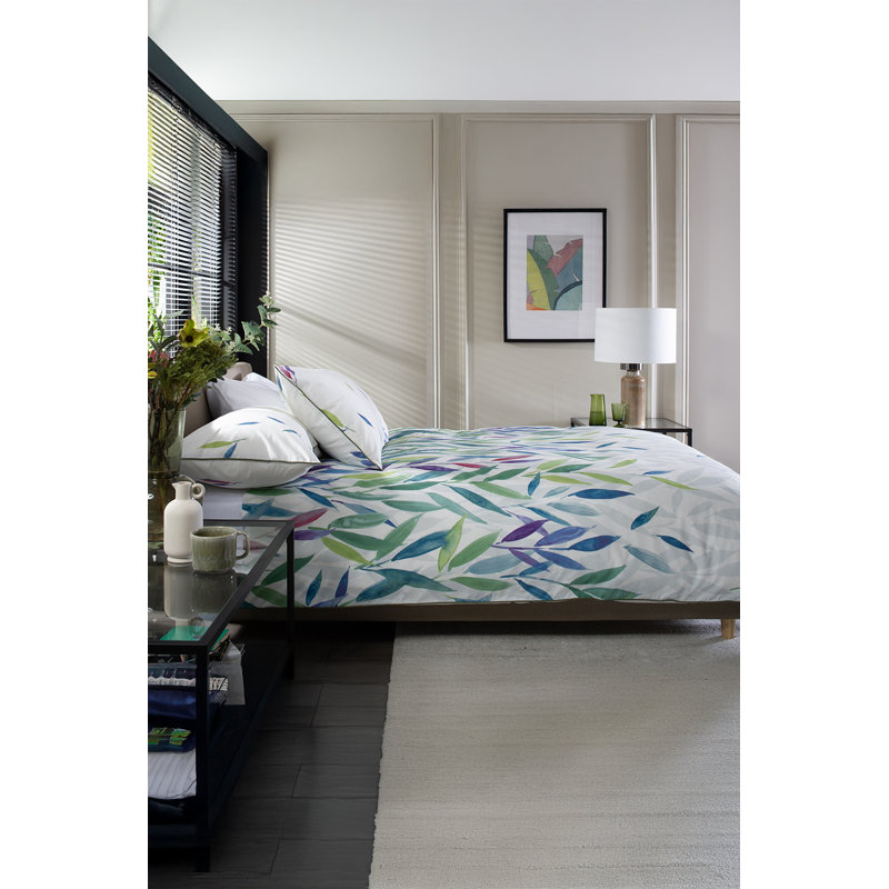 Bamboo Leaves Set, Double Duvet Cover + 2  Standard  Pillowcases