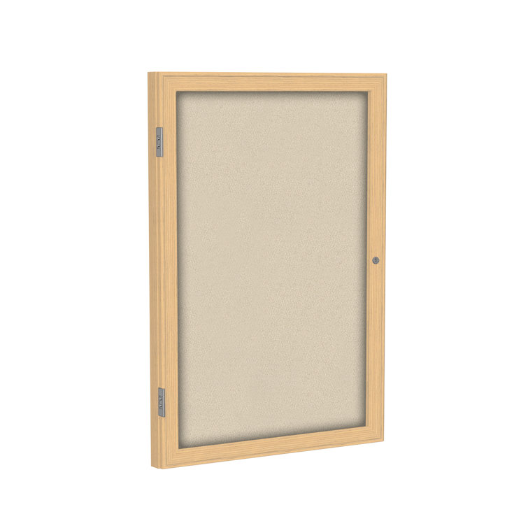 Enclosed Cabinet Fabric Bulletin Board