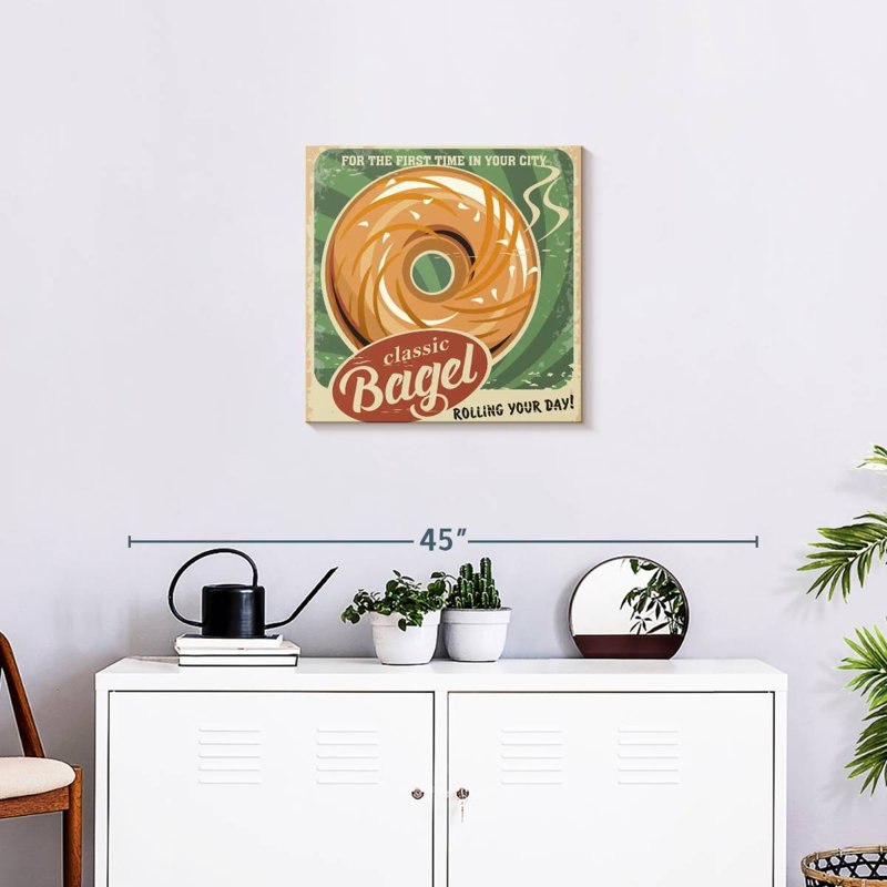 Affiche bagel classique Tergel, H 20 po x l 20 po