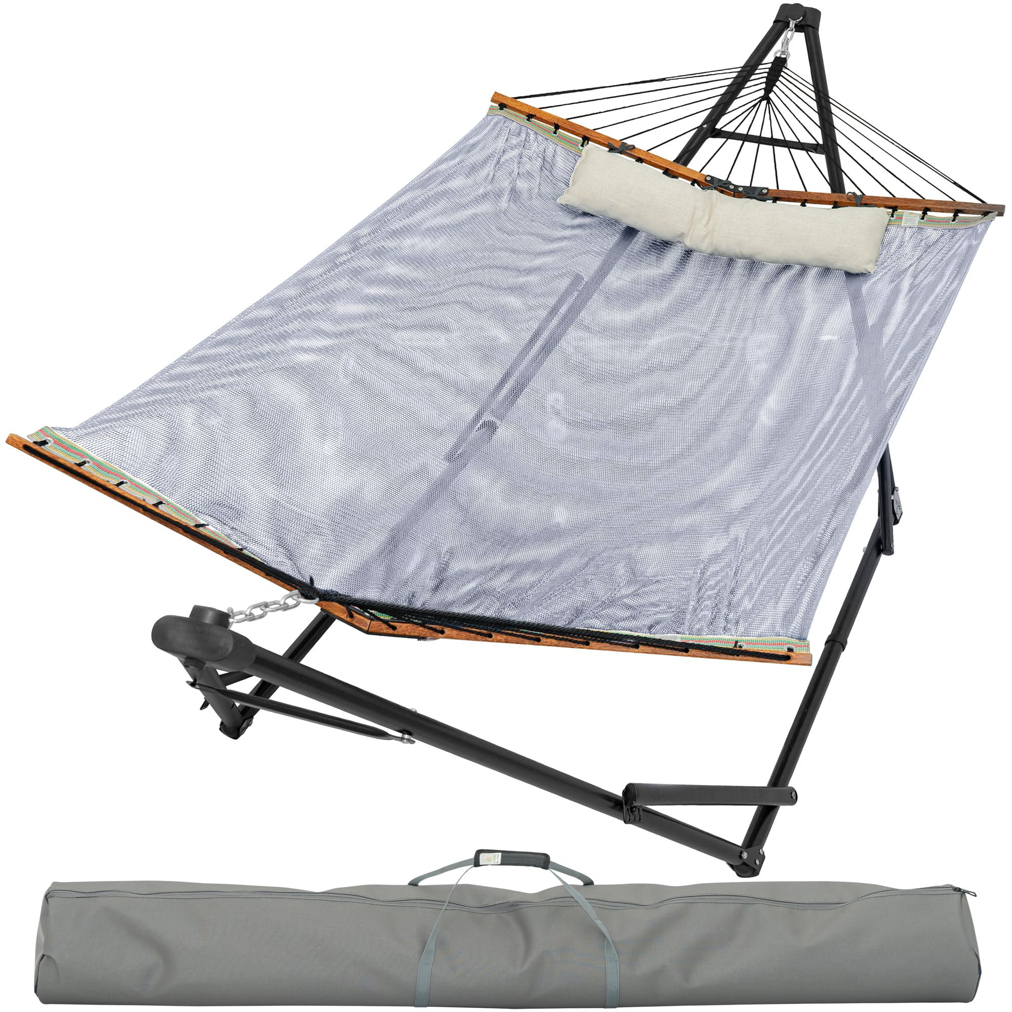 Arlmont Co. Rayssa 30s Foldable Double Hammock with Stand 800LBs