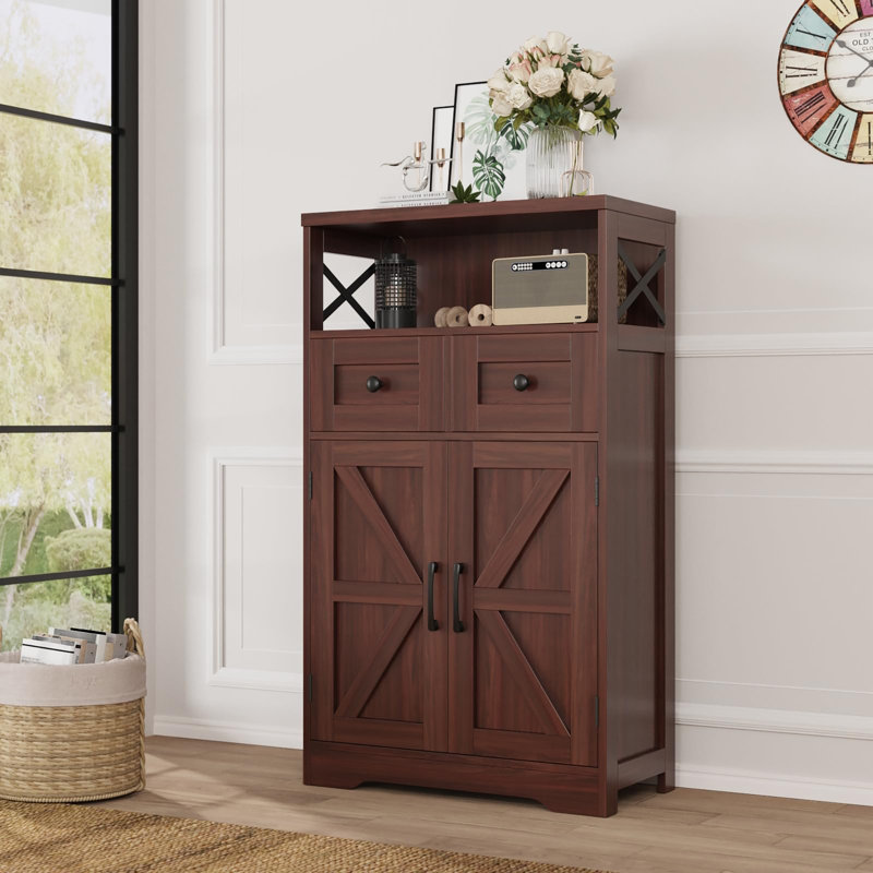 Armoire de rangement au sol, Brun foncé