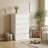 Minimalist Modern 6-Drawer Chest with Grille-Fronted Drawers-990498953-1006049267