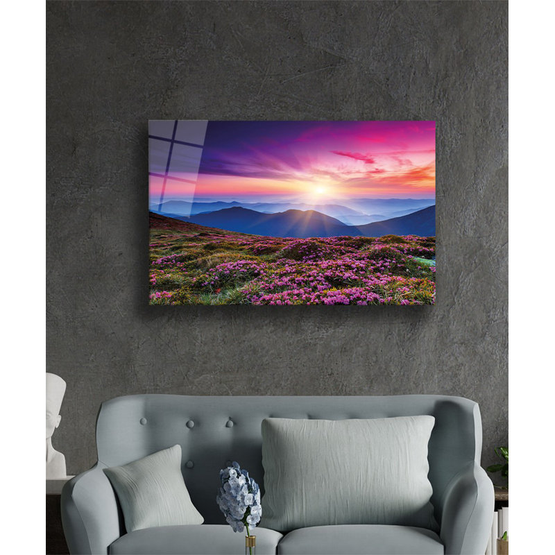 Superbe peinture décorative en verre trempé de 23,6 po x 35,4 po | 100% verre trempé, épaisseur: 0,16 pouce | Parfait pour la décoration intérieure, l'esthétique moderne et l'art mural élégant