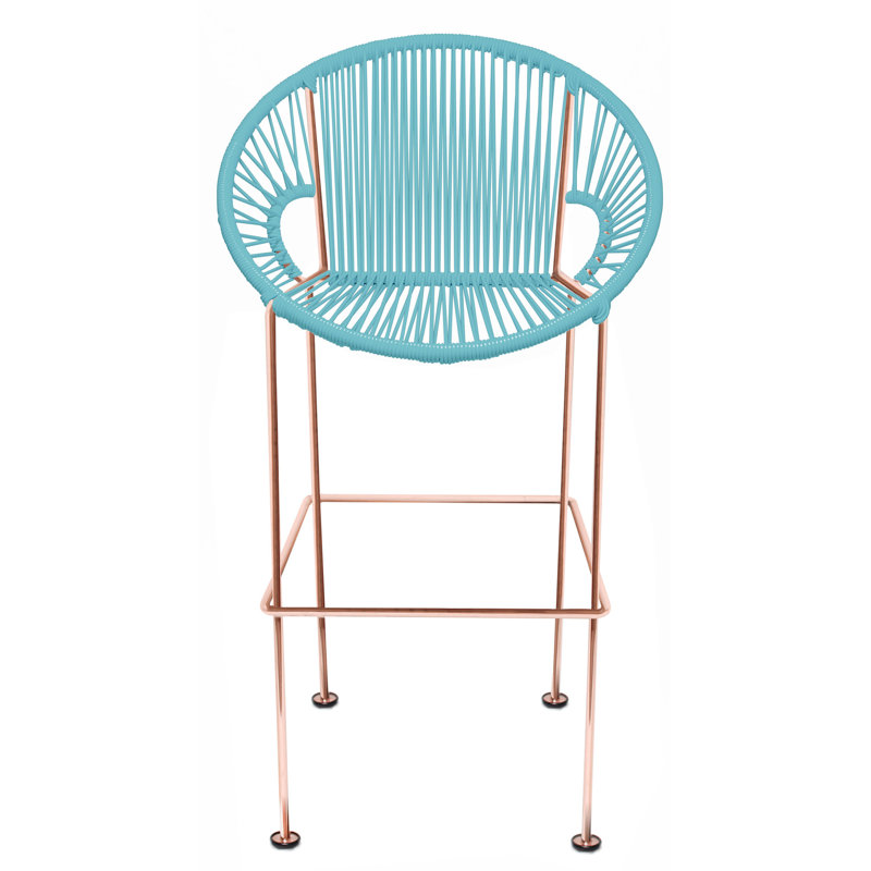 Tabouret 31 ", Cuivre, bleu