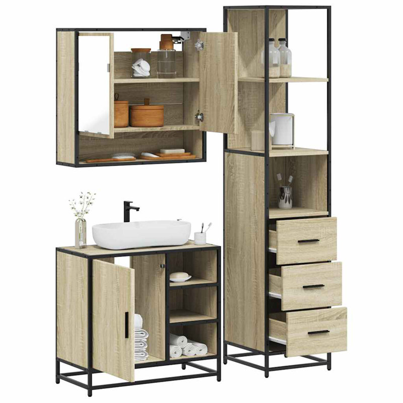 Alonni Bathroom Furniture Suite, Sonoma Oak
