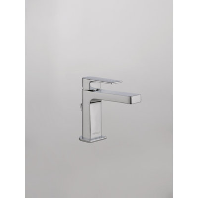 Robinet de salle de bain monotrou en métal avec drain