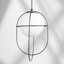 Kiryazov 1 - Light Black Cage Style Glass Globe Opal Pendant