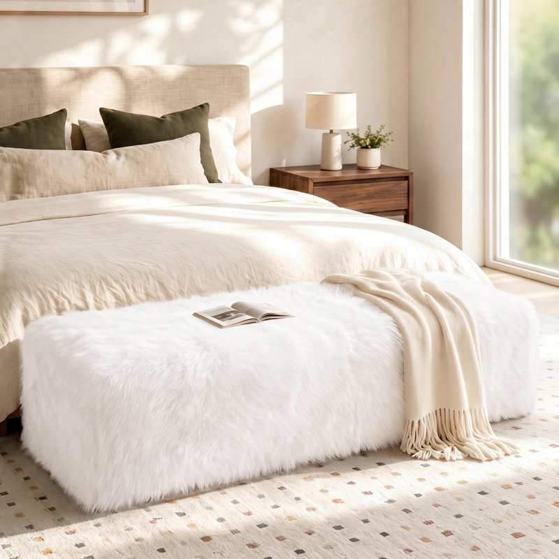 Banc de chambre 59 po, White