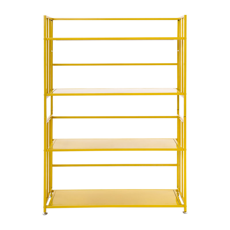 31.5X9.8” 4-Tier Book Storage Rack, Gold