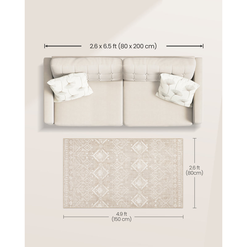Langeloth Rectangle 170 cm x 120 cm Oriental Braided Area Rug