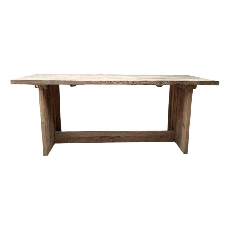 Table de bar en teck recyclé
