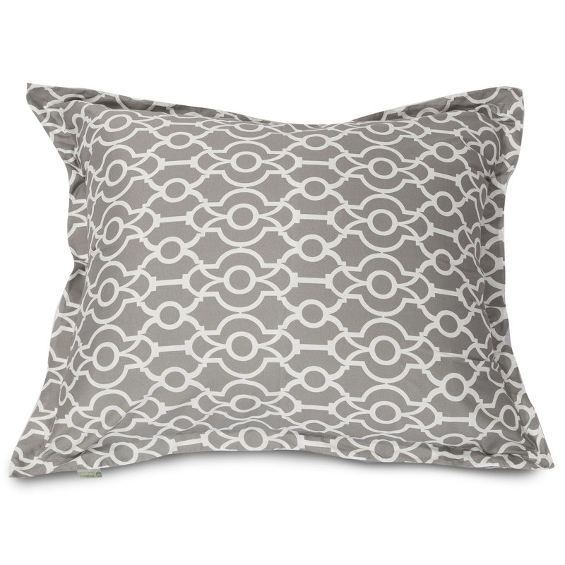 Athens Geometric Outdoor Reversible Throw Pillow, Gray
