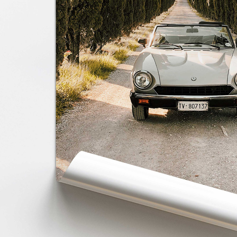 Tuscan Road Trip Rolled Print, No Frame, 10" H x 8" W x 0.1" D, Paper