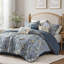 Ensemble d'édredon rétro vintage, doux et élégant pour une chambre luxueuse.-120902978