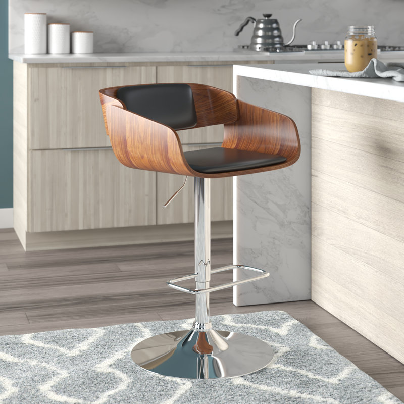 Ranck Swivel Upholstered Adjustable Height Counter Stool