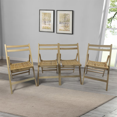 Chaise pour événement spécial pliante en bois à lattes Furniture - Bois