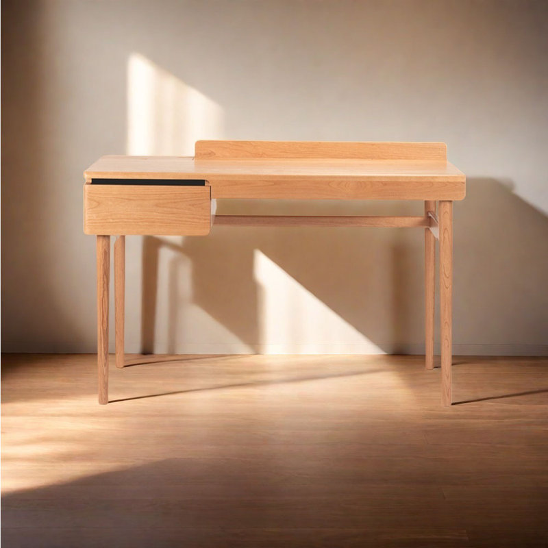 American style minimalist practical desk, Burlywood, 29.53" H x 55.12" W x 23.62" D