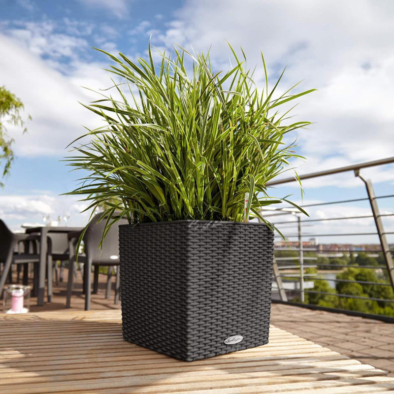 Moneak Planter Box, 40cm H x 40cm W x 40cm D, Granite