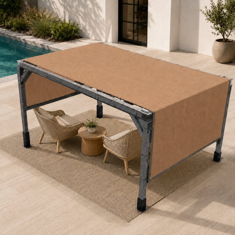 Auvent de remplacement pour abat-jour haute densité Colourtree Pergola, 48" H x 84" W x 0.25" D, Sand
