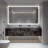 Bansari 48 in. W x 28 in. H Rectangular Aluminum Framed LED Light Wall Mount Bathroom Vanity Mirror