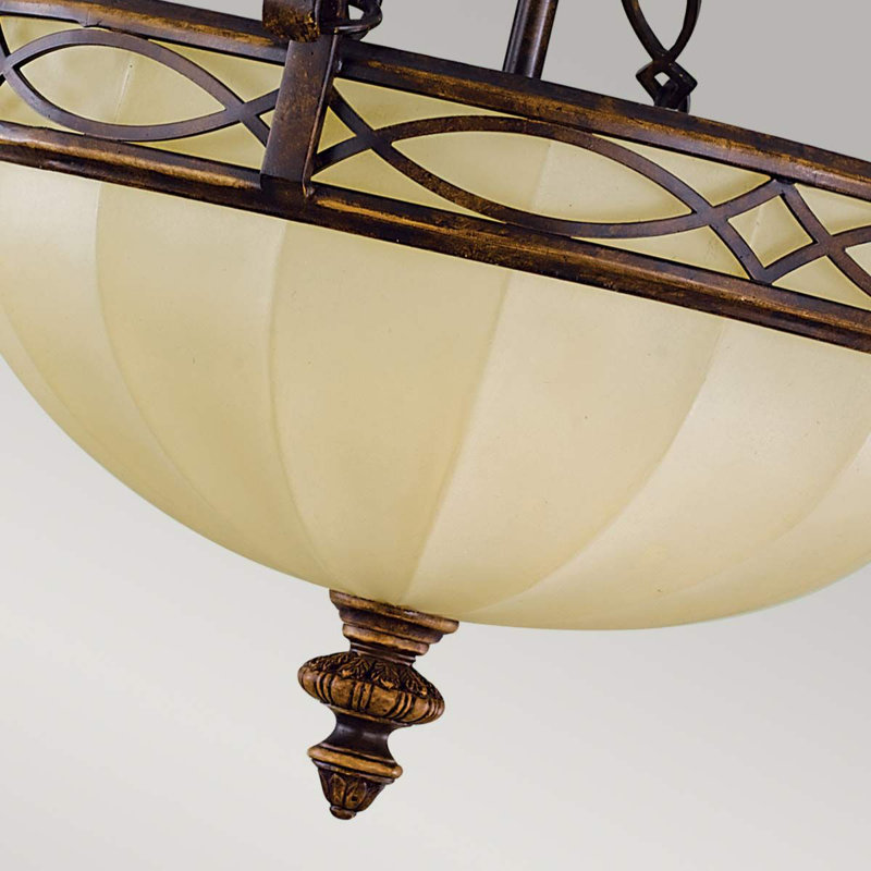 Pritzker Glass Semi Flush Mount
