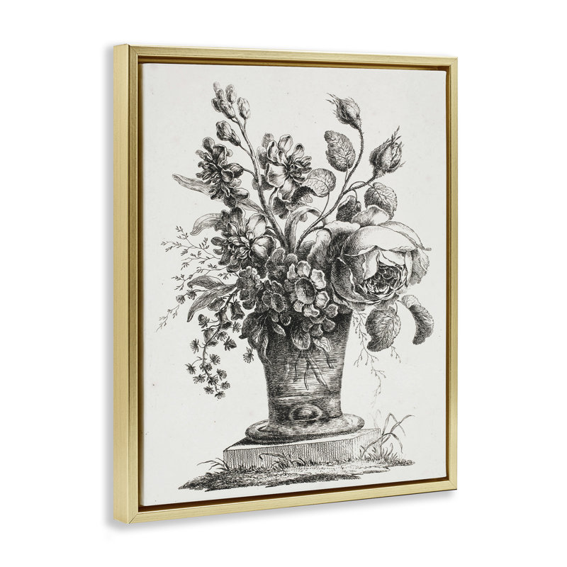 Art mural sur toile Floater Antique, Cadre flottant gris lustré, H 31 po x l 25 po