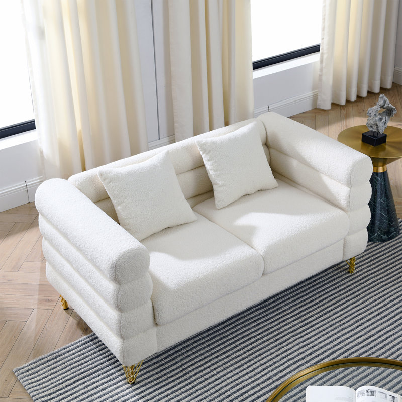 Canapé modulaire surdimensionné de 60 pouces à 2 places, canapé modulaire à assise profonde en tissu Comfort Comfort