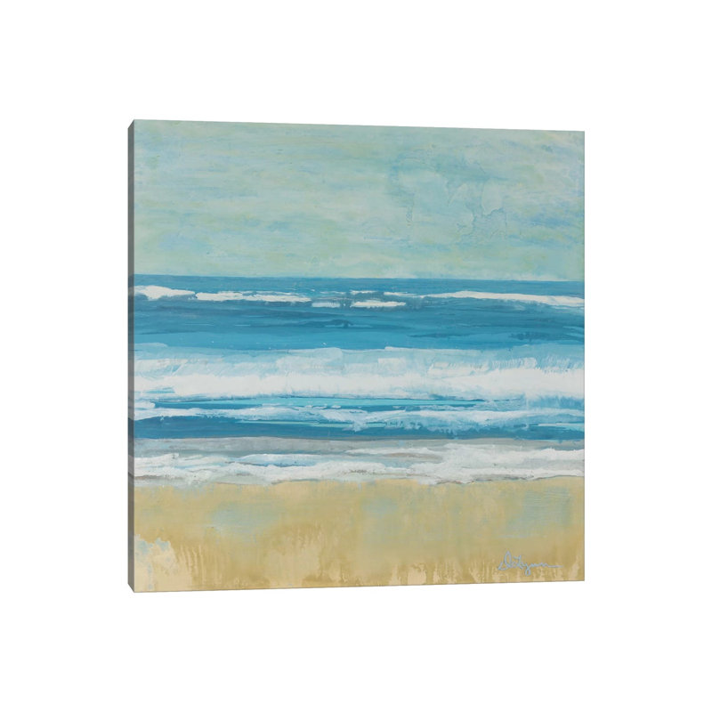 Puddle Beach by Dlynn Roll - Wrapped Canvas Painting, 45.72 cm H x 45.72 cm W x 3.175 cm D