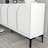 Modern Console Table, 71.0 x 31.1 x 13.8 inches | 100% Melamine Coated Particle Board, Thickness: 0.7 inches | Sleek White & Black Design, Perfect for Entryway & Living Room, Stylish & Functional Furniture-584712961