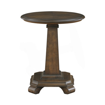 Classic Traditional Round Pedestal End Table