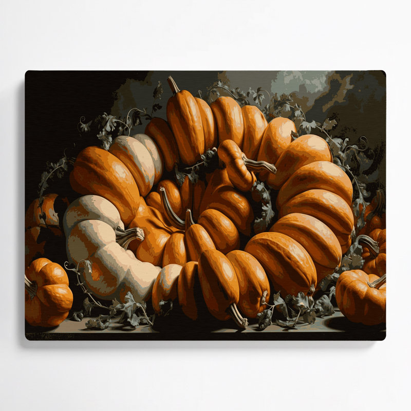 Art mural en métal légumes et courge musquée noire, H 11 po x l 14 po
