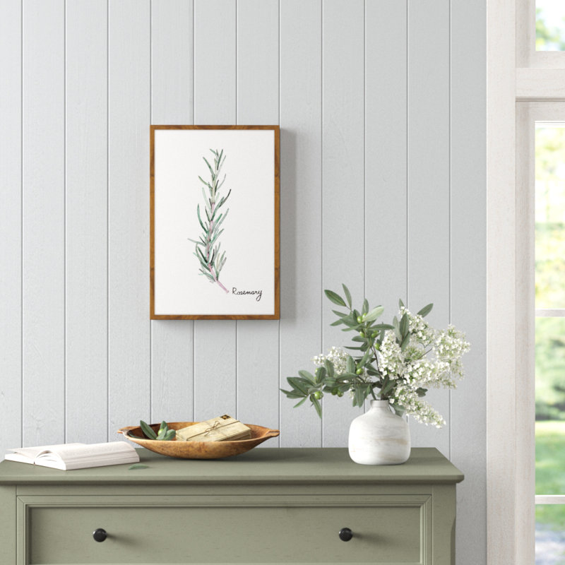 «Herb Rosemary» par Rachel Byler, reproduction d'art sur papier encadrée, H 18 po x l 12 po x P 1,5 po