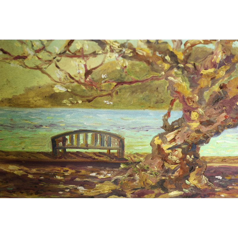 Background Garden - Wrapped Canvas Painting, 30cm H x 46cm W