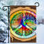 Drapeau hippie à double face Tie Dye Rainbow Peace Tree, 12 x 18 po