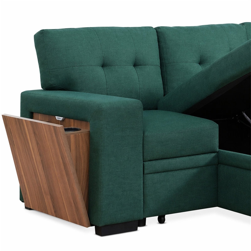 Canapé modulaire 3 pièces rembourré, Vert