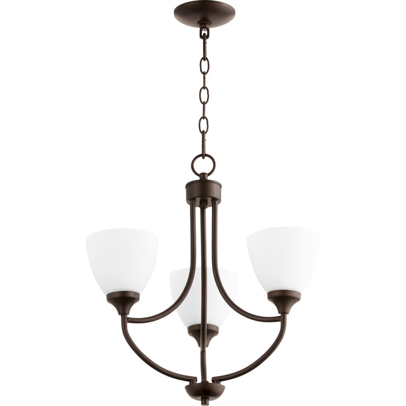 Cariah 3 - Light Dimmable Empire Chandelier, Oiled Bronze
