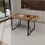 Ensemble de table de salle à manger en bois aggloméré de 55 po avec ensemble de 4 pièces de table de salle à manger en bois foncé