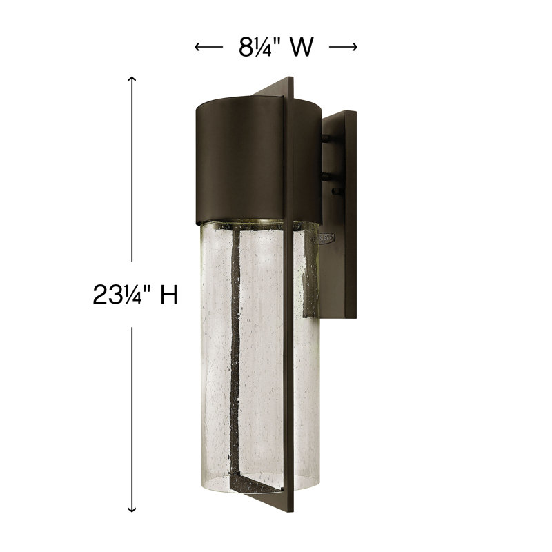 Shelter 1-Light Outdoor Sconce, Buckeye Bronze, 23.25" H x 8.25" W, MED