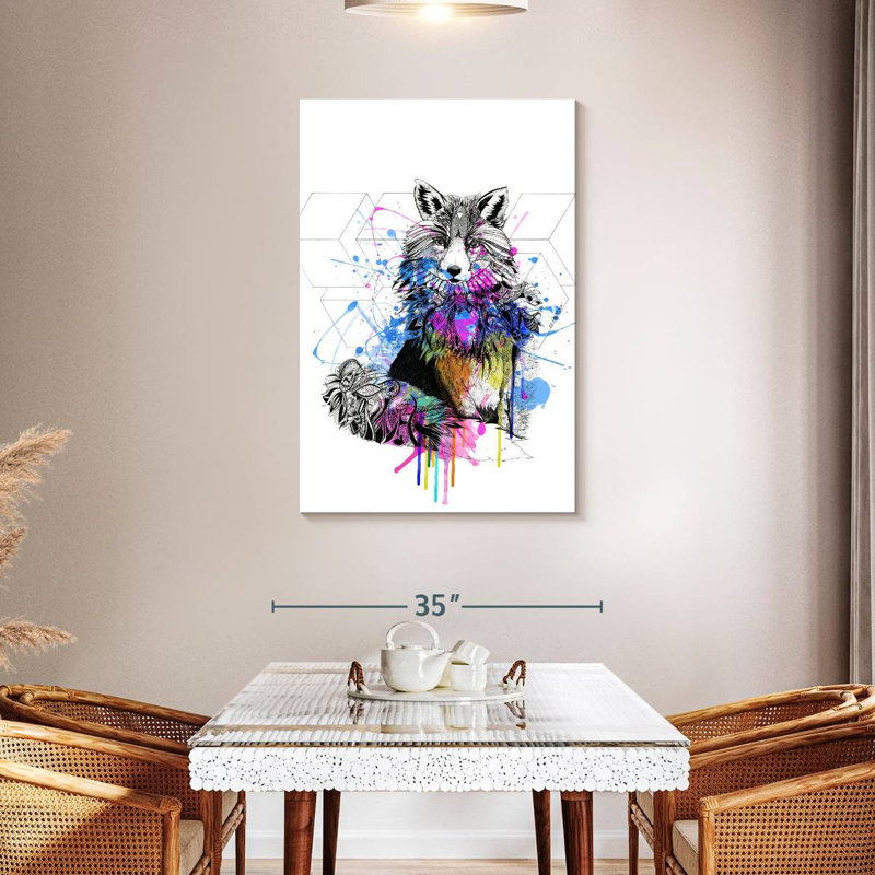 Fox Illustration, 45" H x 30" W